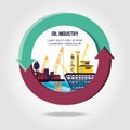 Oil industry infographic template Royalty Free Stock Photo