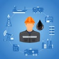 Oil Industry Infographics Royalty Free Stock Photo