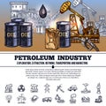 Oil Industry Infographics Royalty Free Stock Photo