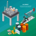 Oil Industry Isometric Composition