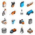 Oil Industry Isometric Icons vector design illustration Royalty Free Stock Photo