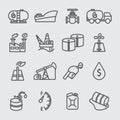 Oil industry line icon