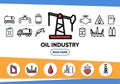 Oil Industry Line Icons Set