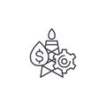 Oil industry linear icon concept. Oil industry line vector sign, symbol, illustration.