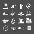 Oil industry and petroleum icons set