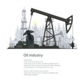 Oil Industry Poster Brochure Design Royalty Free Stock Photo