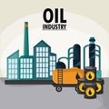 Oil industry production petroleum icon Royalty Free Stock Photo