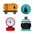 Oil industry production petroleum icon Royalty Free Stock Photo