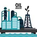 Oil industry production petroleum icon Royalty Free Stock Photo