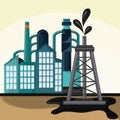 Oil industry production petroleum icon Royalty Free Stock Photo