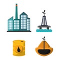 Oil industry production petroleum icon