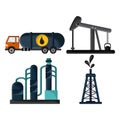 Oil industry production petroleum icon