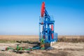 Oil industry pump jack close up Royalty Free Stock Photo