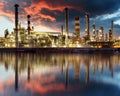 Oil Industry - refinery factory Royalty Free Stock Photo