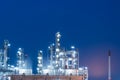 Oil Industry Refinery factory at Sunset, Petroleum Royalty Free Stock Photo