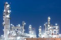 Oil Industry Refinery factory at Sunset, Petroleum Royalty Free Stock Photo