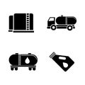 Oil Industry. Simple Related Vector Icons