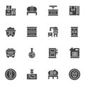 Oil industry vector icons set