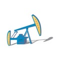 oil jack pump. Vector illustration decorative design Royalty Free Stock Photo