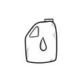 Oil jerry cans doodle icon vector