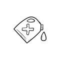 Oil jerry cans doodle icon vector