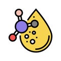 oil keratin drop color icon vector illustration