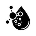 oil keratin drop glyph icon vector illustration