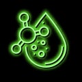 oil keratin drop neon glow icon illustration