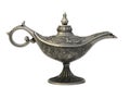 Oil lamp east design with egypt texture Royalty Free Stock Photo