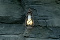 Oil lamp in the old mine Royalty Free Stock Photo