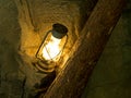 Oil lamp in the old mine Royalty Free Stock Photo