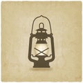 Oil lantern old background