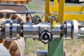 The oil line equipped with valve