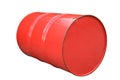 Oil metal barrel isolated on white. Royalty Free Stock Photo