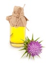 Oil of milk thistle Royalty Free Stock Photo
