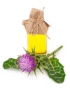 Oil of milk thistle Royalty Free Stock Photo