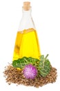 Oil of milk thistle Royalty Free Stock Photo