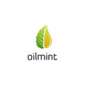 Oil mint peppermint leaf logo