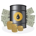 Oil with money.