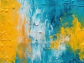 Oil Paint background canvas - cyan blue yellow Royalty Free Stock Photo