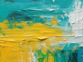 Oil Paint background canvas - cyan blue yellow Royalty Free Stock Photo