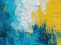 Oil Paint background canvas - cyan blue yellow Royalty Free Stock Photo