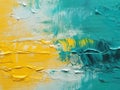 Oil Paint background canvas - cyan blue yellow Royalty Free Stock Photo