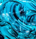 Oil paint blue bright colors, close-up. Background. Royalty Free Stock Photo