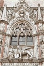 Decoration on a facade of basilica of Saint Mark. Imitation of a picture. Oil paint. Illustration