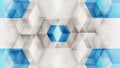 Oil paint classical abstract texture background . Hexagonal shape with blue colored pattern background for multi-purpose uses.