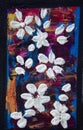 Oil painting. Abstraction. Flowers. Background. Texture. Design.