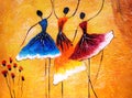 Oil Painting - Ballet Dancing