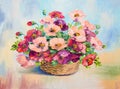 Oil painting - bouquet of poppies