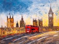 Oil Painting - City View of London